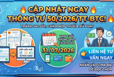 Tổng hợp điểm mới Thông tư 50/2026/TT-BTC về quản lý thuế Hộ kinh doanh