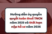 Hướng dẫn ủy quyền quyết toán thuế TNCN 2025 và thời hạn nộp hồ sơ 2026