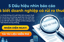5 Dấu Hiệu Nhận Biết Báo Cáo Cảnh Báo Rủi Ro Thuế Doanh Nghiệp Cần Biết