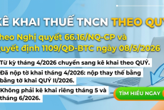 Kê Khai Thuế TNCN Theo Quý Từ 01/07/2026 – Cập Nhật Mới Nhất