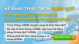 Kê Khai Thuế TNCN Theo Quý Từ 01/07/2026 – Cập Nhật Mới Nhất