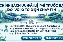 Ô Tô Điện Chạy Pin Tiếp Tục Được Miễn 100% Lệ Phí Trước Bạ Đến Hết Năm 2030