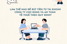 Làm thế nào để rút tiền từ tài khoản công ty đúng và an toàn về thuế?
