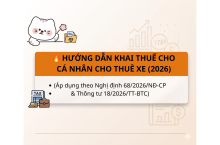 Hướng dẫn chi tiết khai thuế cho cá nhân cho thuê xe mới nhất 2026