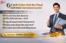 6 Cách Giảm Rủi Ro Thuế Hợp Pháp Cho Doanh Nghiệp