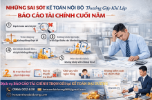  Những Sai Sót Kế Toán Nội Bộ Thường Gặp Khi Lập Báo Cáo Tài Chính Cuối Năm