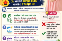 Nghỉ thai sản trùng 3 tháng hè, giáo viên có được nghỉ thêm không?