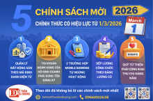 5 Chính Sách Mới Có Hiệu Lực Từ 01/03/2026 Doanh Nghiệp Và Kế Toán Cần Biết