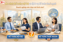 So sánh kế toán nội bộ và dịch vụ kế toán thuê ngoài - Doanh nghiệp nên chọn mô hình nào?