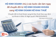 Hộ kinh doanh chú ý các bước cần làm ngay để chuyển đổi từ hộ kinh doanh khoán sang hộ kinh doanh kê khai thuế