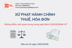 Xử phạt hành chính thuế, hóa đơn: Những điểm mới quan trọng từ Nghị định 310/2025/NĐ-CP