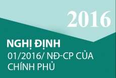 Nghị định 01/2016/NĐ-CP của Chính phủ