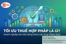 Tối ưu thuế hợp pháp là gì? Doanh nghiệp cần hiểu đúng theo Luật Thuế TNDN 2025 