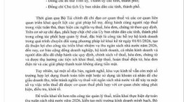 Bộ Tài chính thúc đẩy thanh toán không dùng tiền mặt để nâng cao quản lý thuế năm 2026